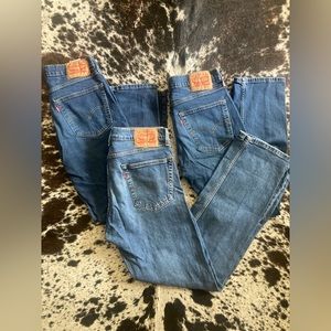 LEVIS JEANS BUNDLE W32 L32 STRAIGHT CUT BARELY WORN